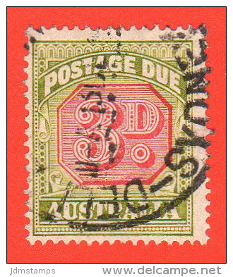 AUS SC #J67 U  1938 3p Postage Due, CV $23.00 - Segnatasse