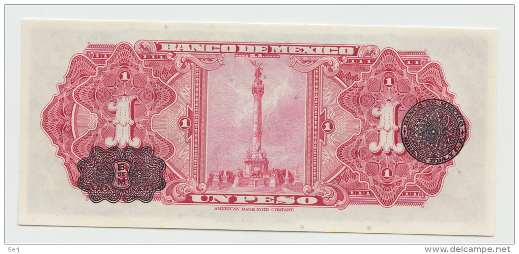 Mexico 1 Peso 1950 UNC NEUF Pick 46b  46 B  SERIE CD - Mexique