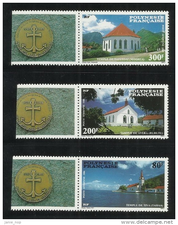 French Polynesia 1986 Churches MNH - Neufs