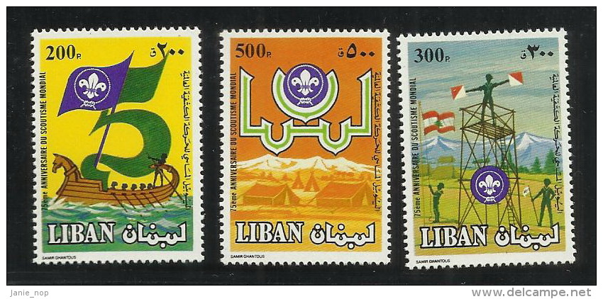 Lebanon 1983 75th Anniversary Of Scouting Set MNH - Líbano