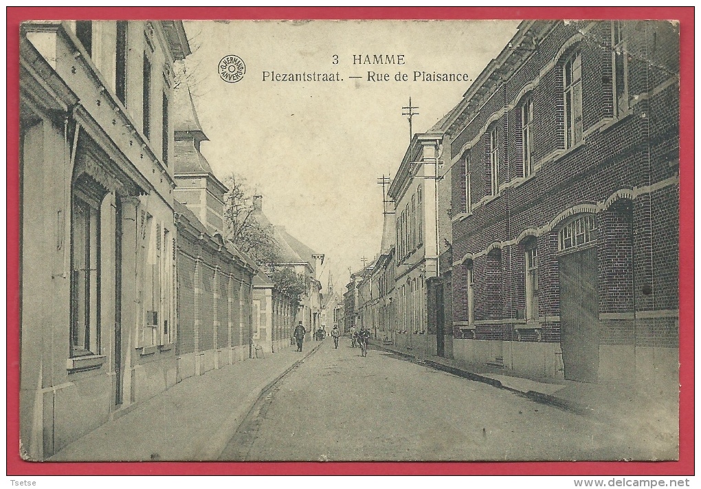 Hamme - Plezantstraat - 1922  ( Verso Zien ) - Hamme