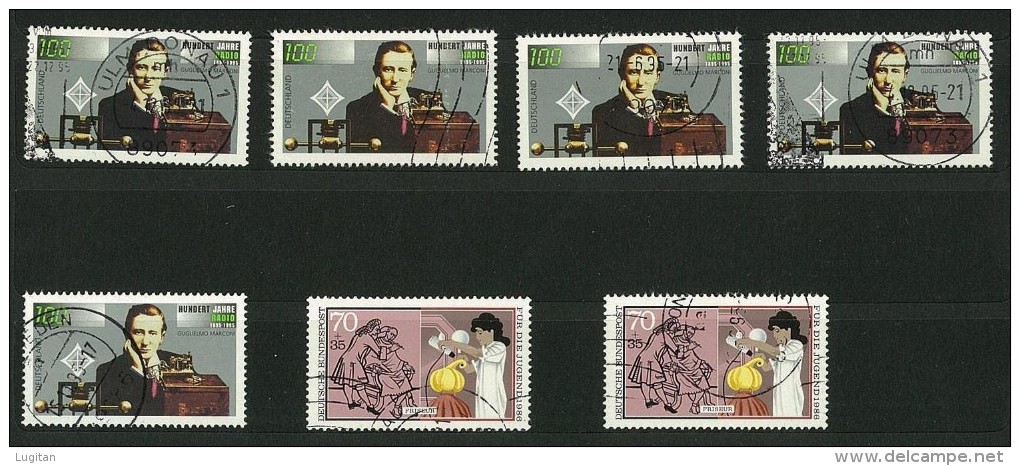 GERMANIA - GERMANY -  19 FRANCOBOLLI USATI ANNI VARI - ALCUNI  DOPPI - RIPETUTI  - CANCELLED STAMPS - - Alla Rinfusa (max 999 Francobolli)