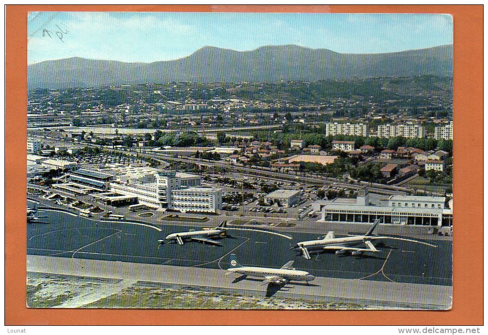 06 NICE : Aéroport (pli Coin Gauche) (avions) - Luftfahrt - Flughafen