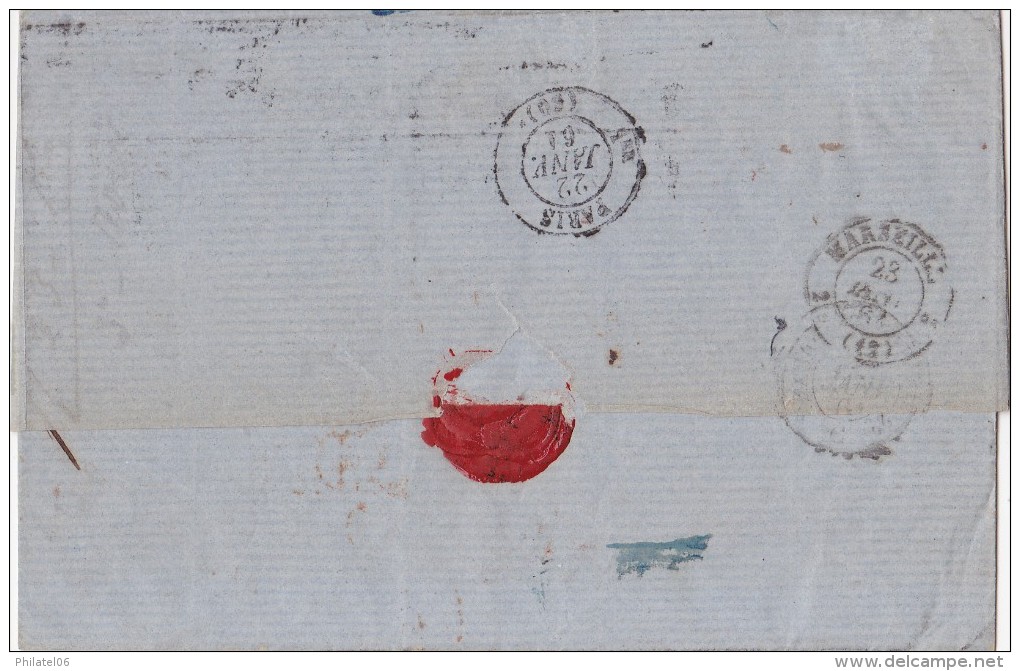 PRUSSE E LETTRE AVEC  CORRESPONDANCE 1861 - Cartas & Documentos