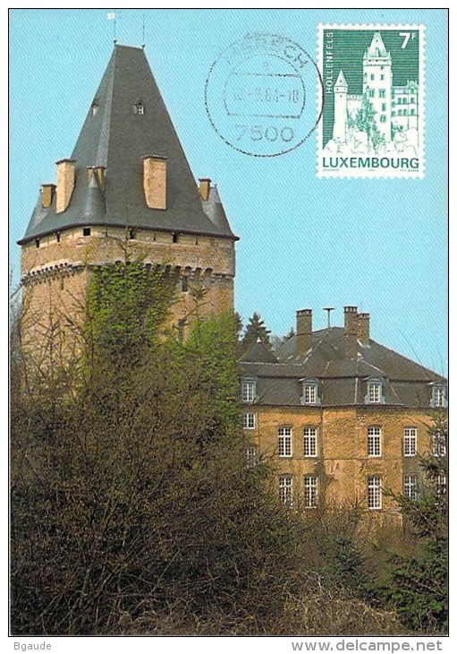 LUXEMBOURG  CARTE  MAXIMUM  NUM-YVERT  1055 CHATEAU HOLLENFELS - Cartes Maximum