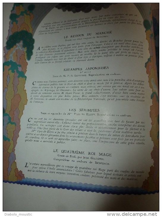 1929  SPECIAL  NOËL : Bars Et Cabarets De Paris (texte Et Aquarelles De SEM)..etc; +++ Documents Couleurs Dont JAPON - L'Illustration