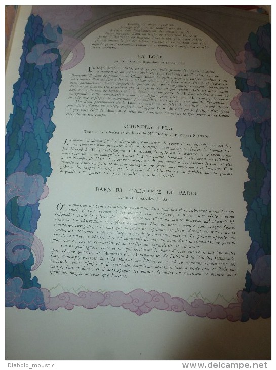 1929  SPECIAL  NOËL : Bars Et Cabarets De Paris (texte Et Aquarelles De SEM)..etc; +++ Documents Couleurs Dont JAPON - L'Illustration