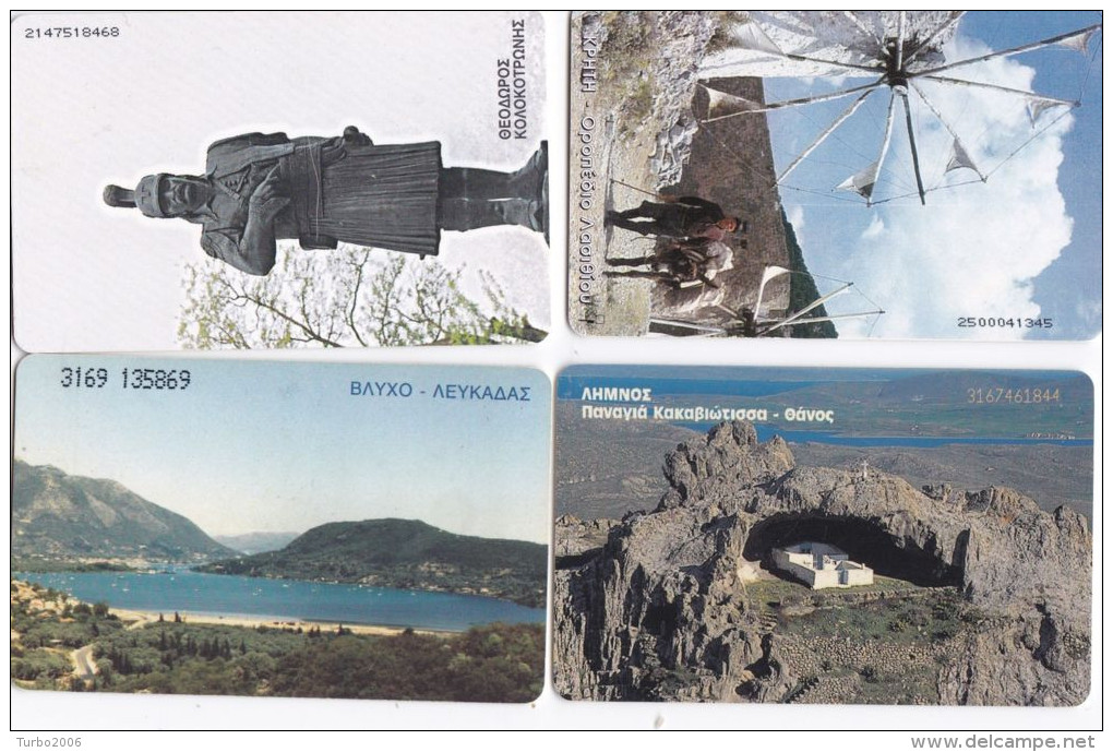 GREECE 1997-1999 4 Telephonecards With Different Views. - Griekenland