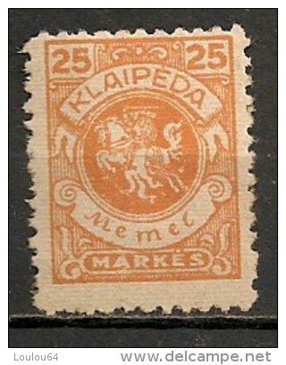 Timbres - Lituanie - KLAIDEPA - Memel - Occupation Lituanienne - 1923 - 25 M. - - Lituanie