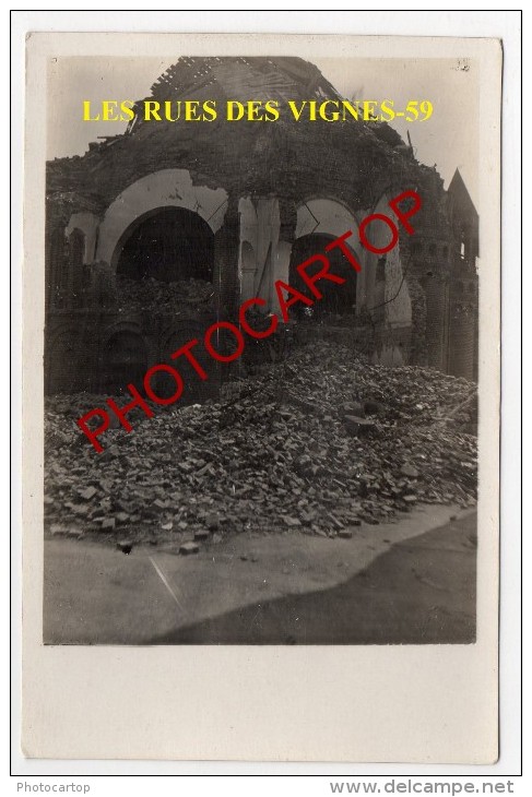 LES RUES DES VIGNES-Carte Photo Allemande-Guerre 14-18-1WK-Frankreich-France-59- - Marcoing