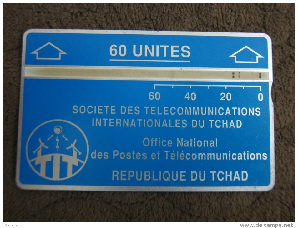 L&Gyr Phonecard,third Definitive Issue,CHD-8b  CN: 305D Blue,used - Chad