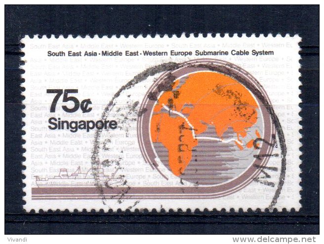 Singapore - 1986 - 75 Cents SEA -ME-We Submarine Cable Project - Used - Singapour (1959-...)