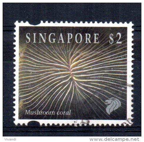 Singapore - 1994 - $2 Mushroom Coral - Used - Singapour (1959-...)