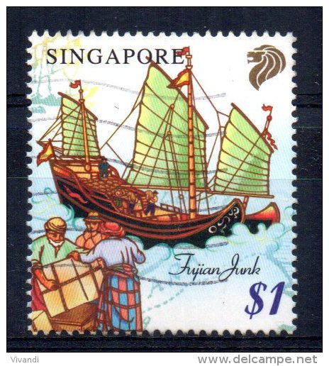 Singapore - 1999 - $1 Maritime Heritage/Fujian Junk - Used - Singapour (1959-...)