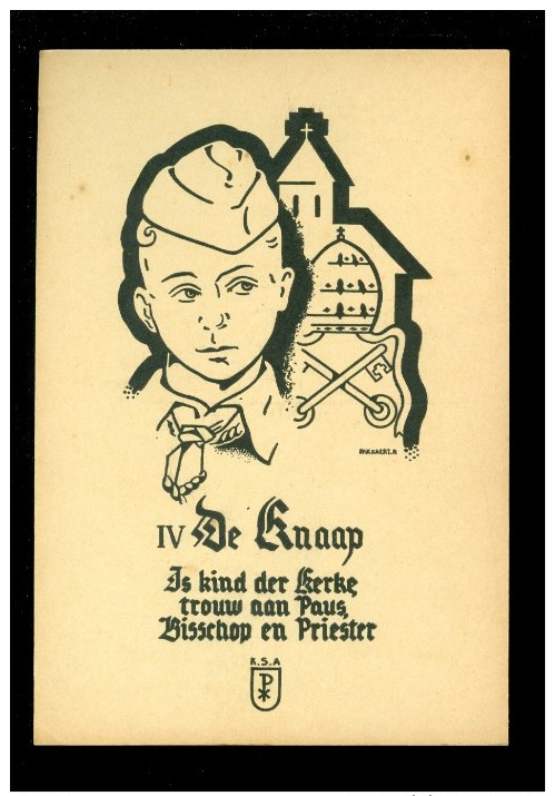 Scouts  Padvinderij   K.S.A. Jong Vlaanderen  - De Knaap  - Illustrateur R.Ryckaert - Scoutisme