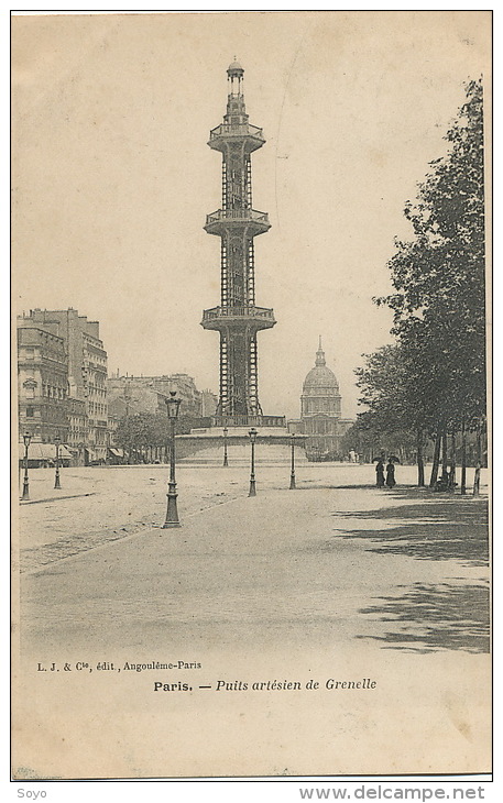 Paris Puits Artesien De Grenelle Edit LJ Et Cie Angouleme - Invasi D'acqua & Impianti Eolici