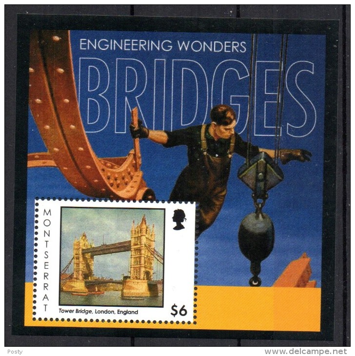 MONTSERRAT - BLOC-FEUILLET - SOUVENIR SHEET - PONTS - BRIDGES - TOWER BRIDGE LONDON - 2012 - - Montserrat