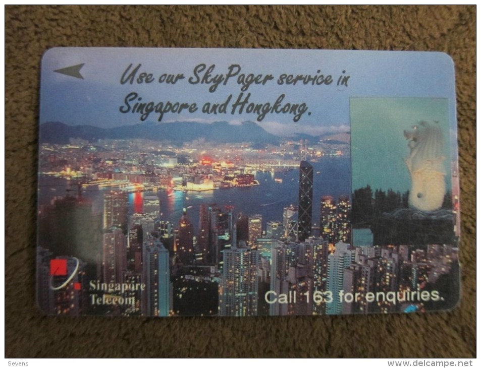 GPT Phonecard,2SSPB Skypager Hongkong Skyline,used - Singapore