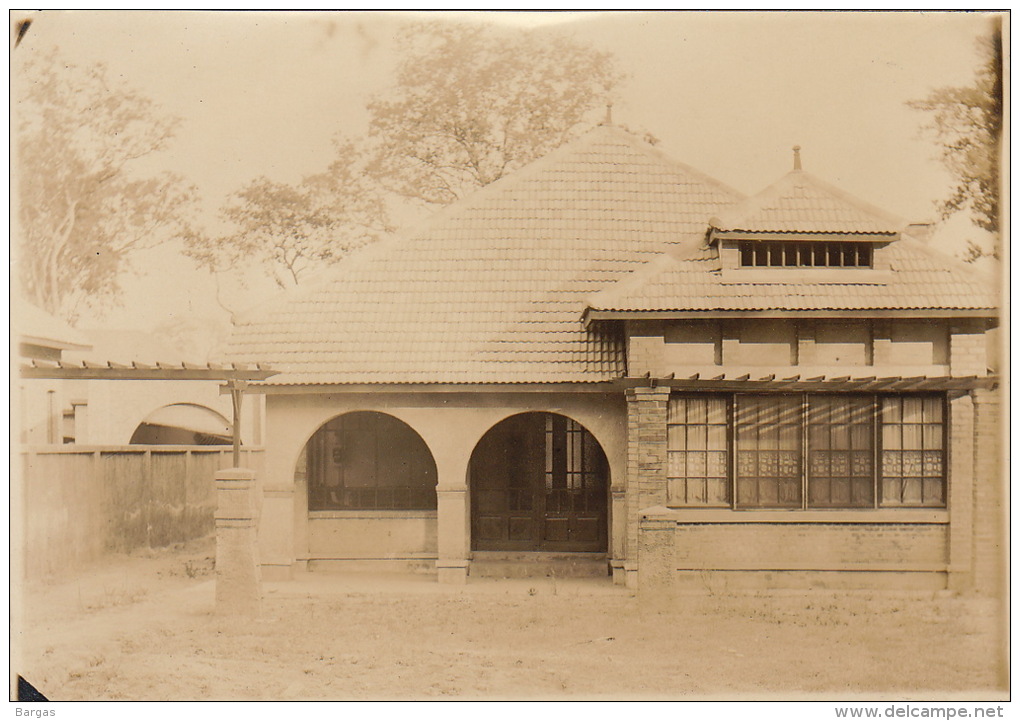 Grande Photo Ancienne Afrique Congo CSK Maison Type N°1 Pour Chef De Service 1922 - Autres & Non Classés