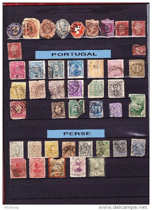 Lot Timbres Du Monde Avant Année 1900 (cote +- 2250 €) - Collections (en Albums)