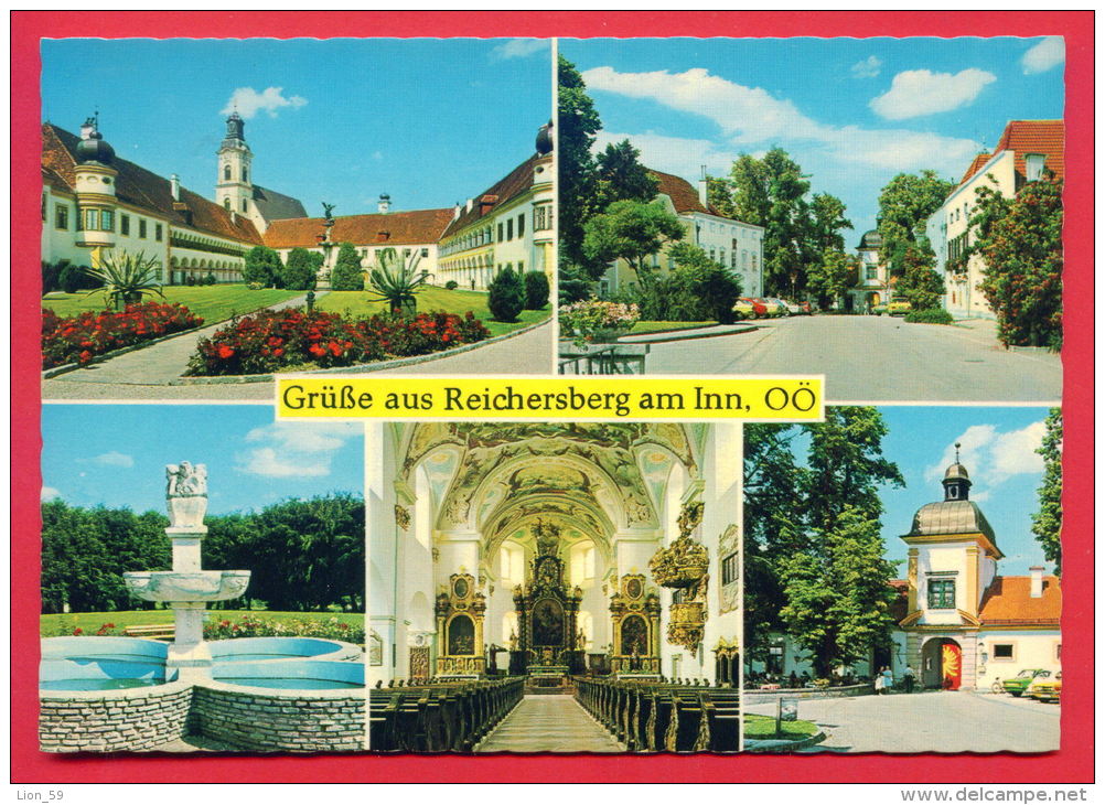 159085 / Reichersberg Am Inn. OÖ  - AUGUSTINER CHORHERRENSTIFT , ORTSBILD , GARTENBRUNNEN , KIRCHE  INNEN - Austria - Ried Im Innkreis