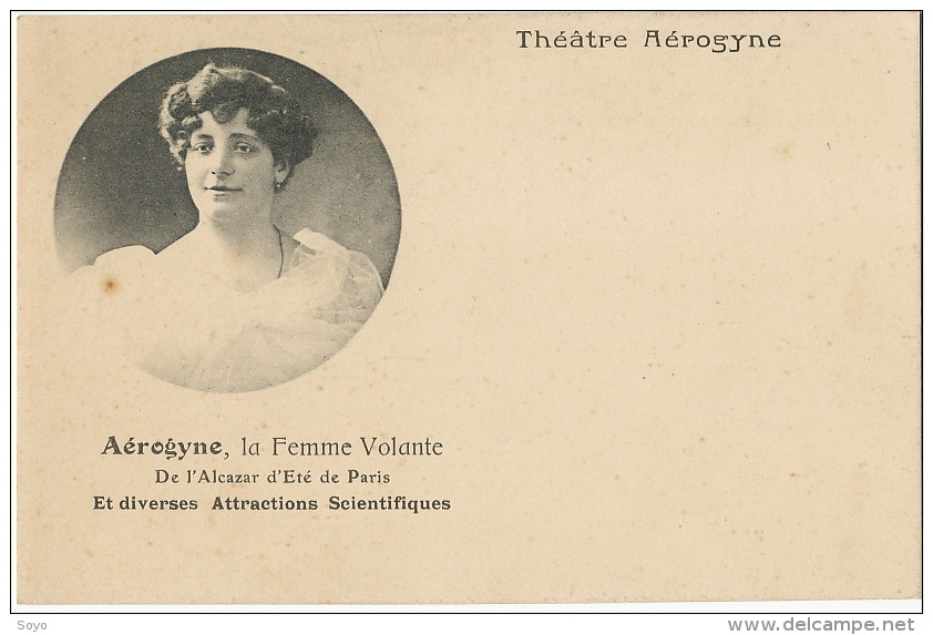 Theatre Aerogyne La Femme Volante De L' Alcazar D' 2té De Paris Attractions Scientifiques - Circus