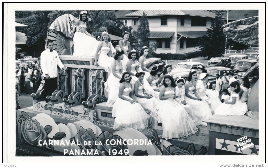 CPSM PANAMA Carnaval De La Concordia 1949  - Défilé - Char Des Reines De Beauté - Foto Flatau - Panama