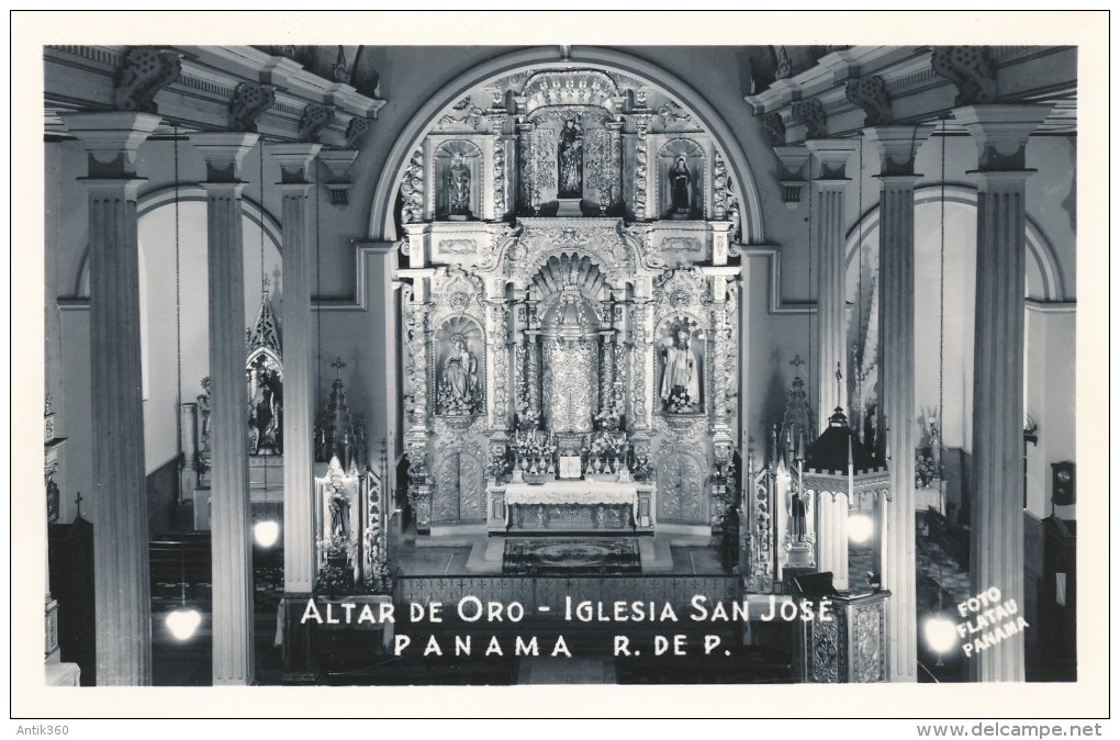 CPSM PANAMA Altar De Oro - Iglesia San José - Foto Flatau - Panama