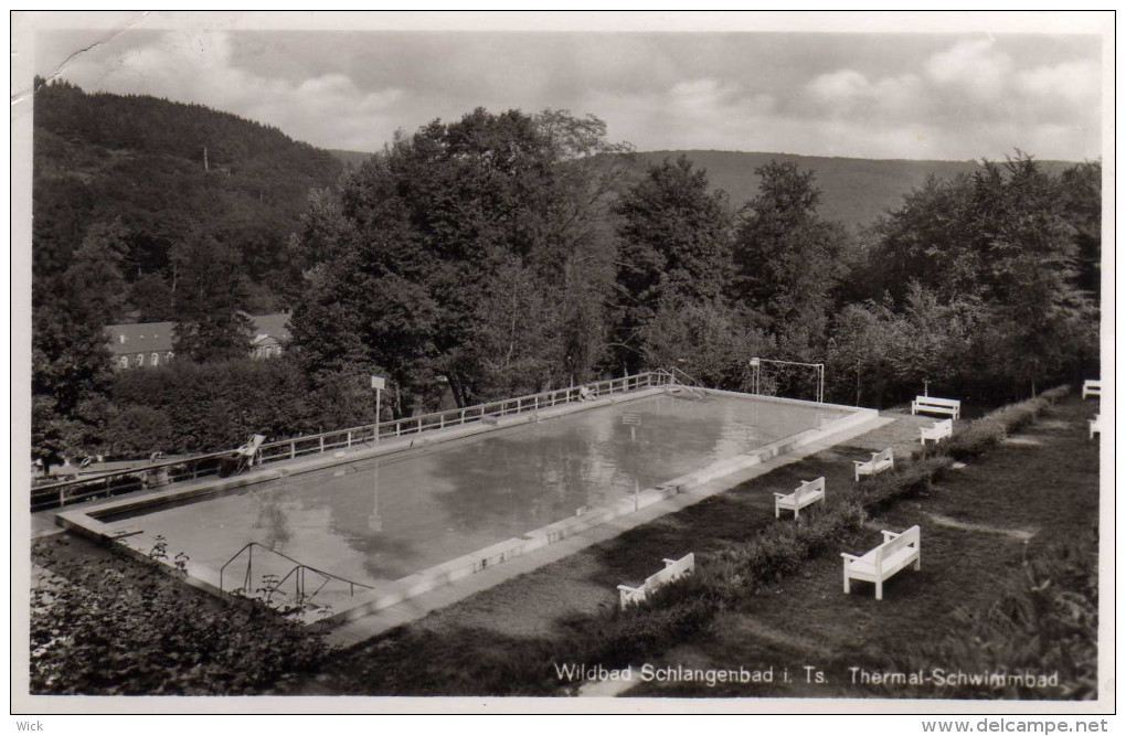 AK Schlangenbad Bei Bad Schwalbach, Bärstadt, Walluf  -Thermal-Schwimmbad -selten !!! - Schlangenbad