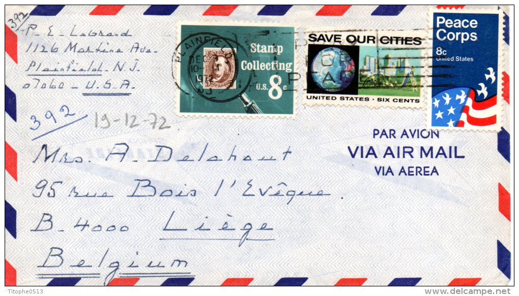 USA. N°904 De 1970 Sur Enveloppe Ayant Circulé. Lutte Contre La Pollution. - Pollution