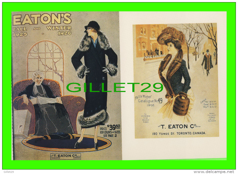 CARNET SOUVENIR DE 12 PEINTURES ILLUSTRANT DES CATALOGUES EATON ENTRE 1902-1926 - 5 - 99 Postcards