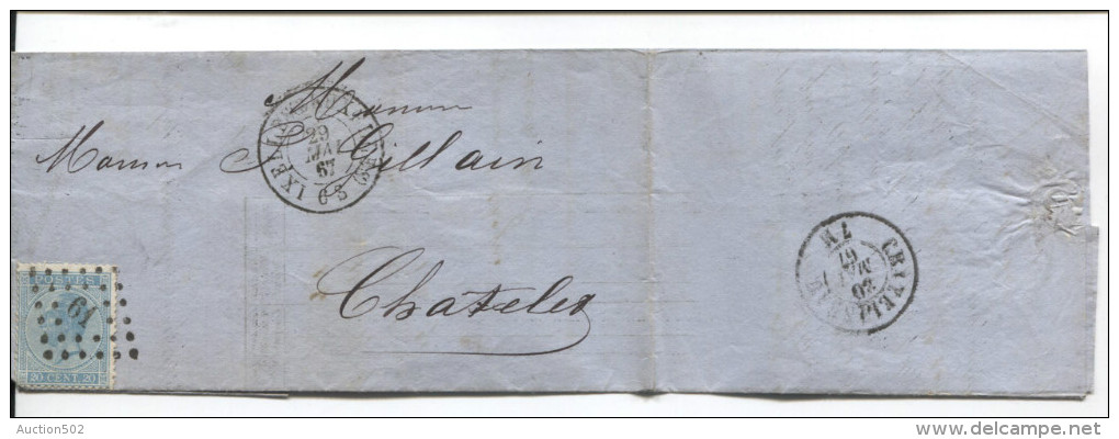 TP 18 S/L.facture Fabrique De Tissus CH Protin Ixelles Lez Bruxelles LOS PTS 61 V.Chatelet C.d'arrivée PR1573 - Postmarks - Points