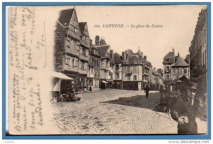 22 - LANNION --  La Place Du Centre - Lannion