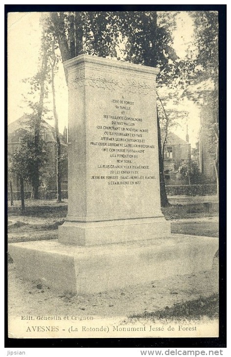 Cpa Du 62 Avesnes -- La Rotonde -- Monument Jessé Du Forest      JA15 2 - Avesnes Le Comte