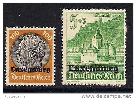 GERMANY LUXEMBURG,  1940, Cancelled Stamps,  Hindenburg + Castle,    2 Values  Only, MI 32=35 , #13285 - Other & Unclassified