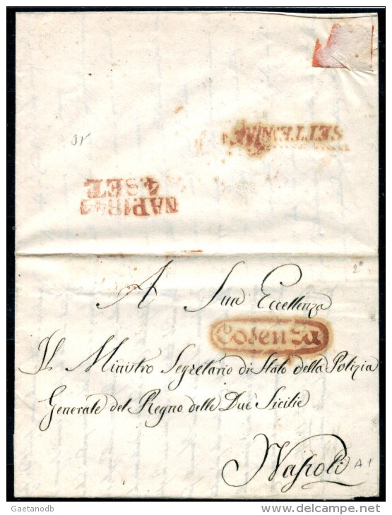 Cosenza-00262c - Piego (con Testo) - 1. ...-1850 Prefilatelia