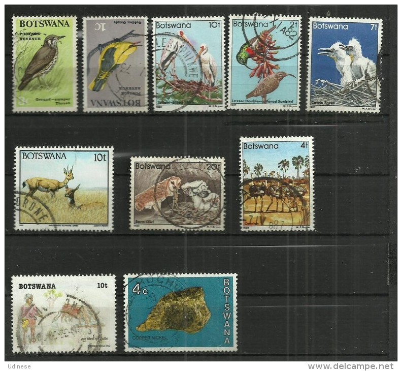 TEN AT A TIME - BOTSWANA - LOT OF 10 DIFFERENT - USED OBLITERE GESTEMPELT USADO - Botswana (1966-...)