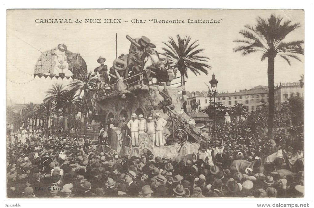 1927, Carneval De Nice XLIX - Chev "Rencontre Inattendue" - Carnevale Di Nizza XLIX - Carro "Incontro Inatteso" - Padova