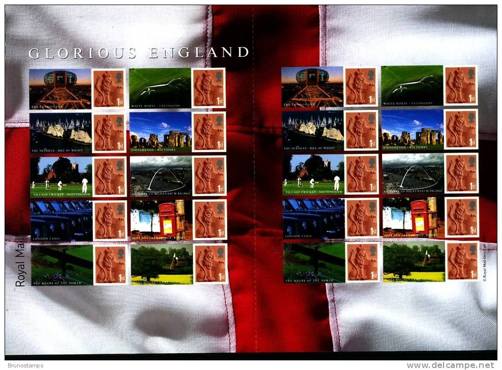 GREAT BRITAIN - 2007  GLORIOUS ENGLAND GENERIC SMILERS SHEET   PERFECT CONDITION - Volledige & Onvolledige Vellen