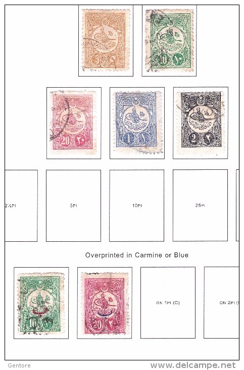 TURKISH EMPIRE Collection On Album 1890-1917 Mint And Used High Catalogue Scan Of 27 Pages - Used Stamps