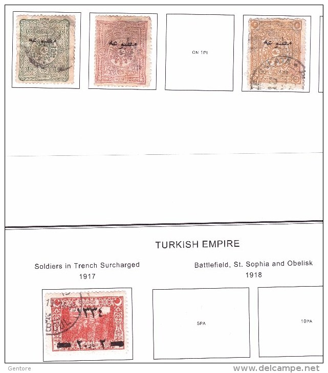 TURKISH EMPIRE Collection on Album 1890-1917 Mint and used high catalogue scan of 27 pages