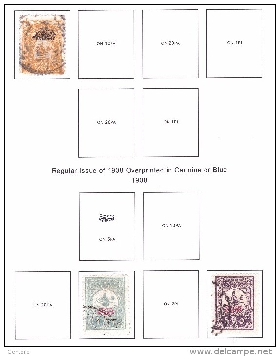 TURKISH EMPIRE Collection on Album 1890-1917 Mint and used high catalogue scan of 27 pages