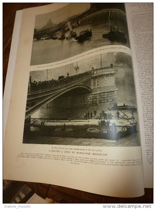 1929 :Belgique-Astrid;Mussolini;Bretons COTES Du NORD;Lézardrieux;Villa LES ASPRES (06);Cinémitraileuse-aviation;GRECE - L'Illustration