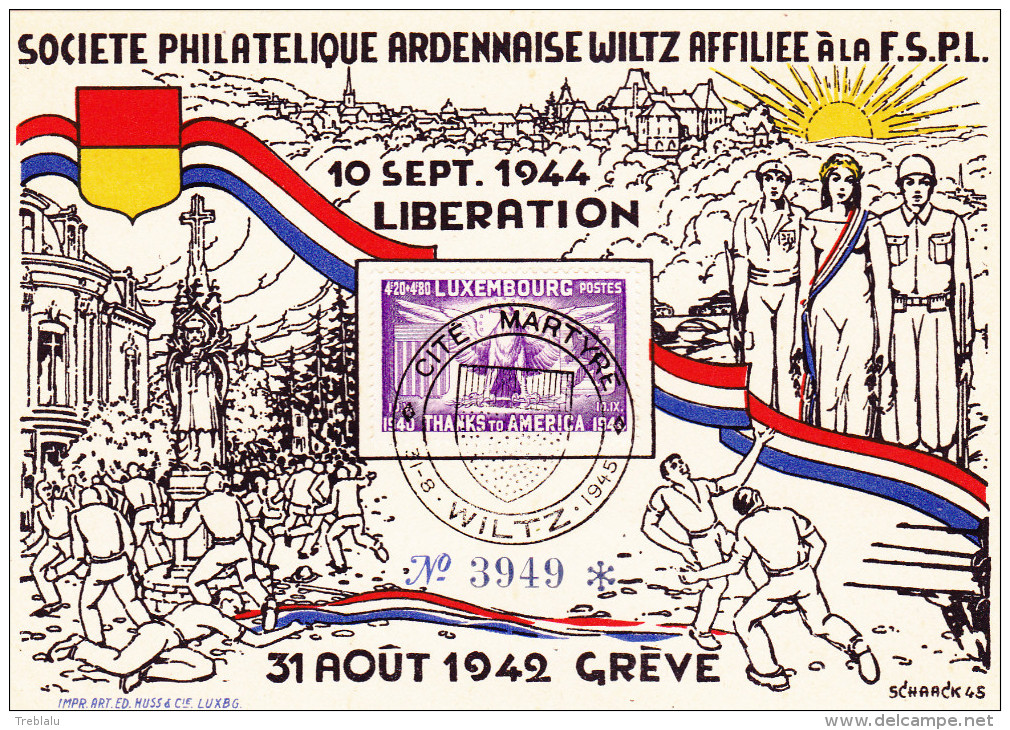 Wiltz - 31.08.1942 - Cartes Commémoratives