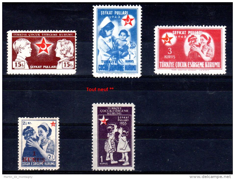 Turquie -  Demi Lune  -  Croix Rouge,  1928 - 1955, Selon Scan, Lot 42810 - Wohlfahrtsmarken