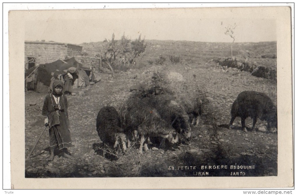 LIBAN  JANTO PETITE BERGERE BEDOUINE CARTE PHOTO RARE - Lebanon