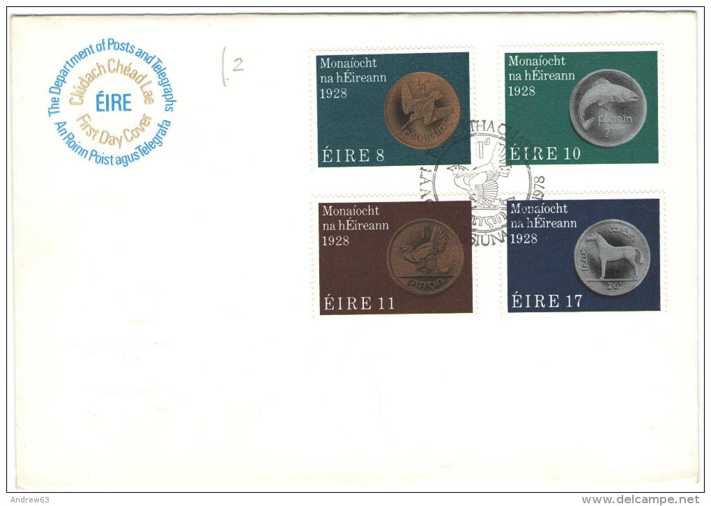 IRLANDA - IRLANDE - Ireland - EIRE - 1978 - 50th Anniversary Issue Of 1928 IRISH COINS - FDC - FDC