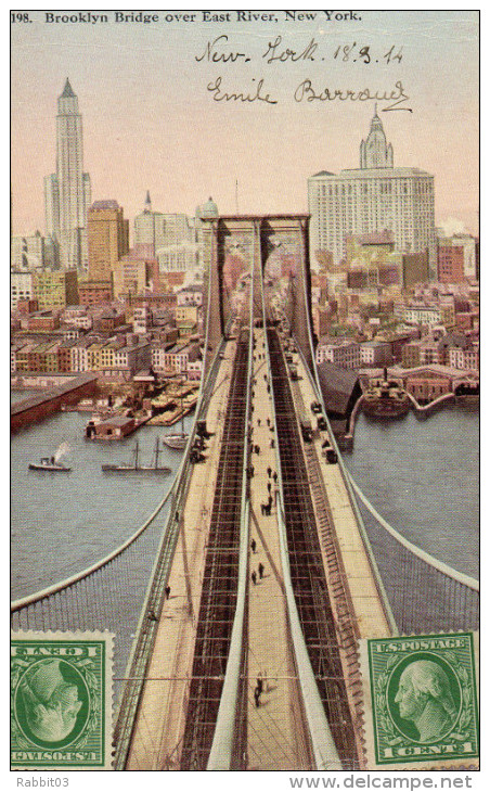 S 2    -     064  -        NEW  -  YORK     -    ( Etats - Unis )   -        Brooklyn  Bridge  Over East  River  . - Brooklyn