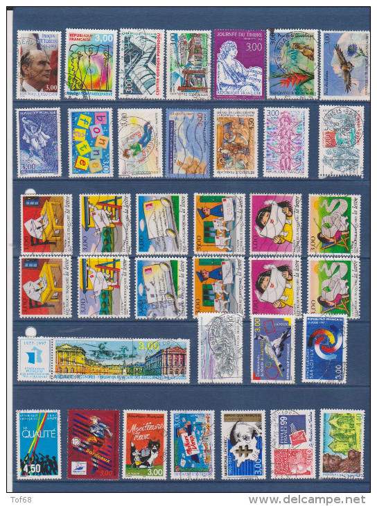 France Oblitéré 1997 Lot De 37 Timbres Cote 27,40 Euros - Sammlungen