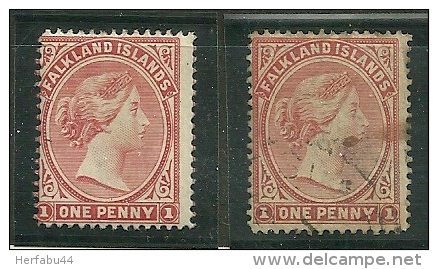 Falkland Islands       "Queen Victoria"    SC# 12-12a     SCV$ 36.00 - Falkland Islands